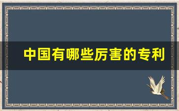 中国有哪些厉害的专利,一个专利可以挣多少钱