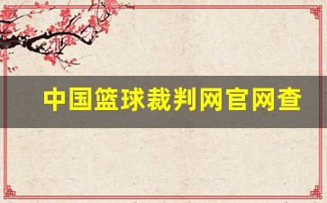 中国篮球裁判网官网查询入口,篮球裁判手势大全