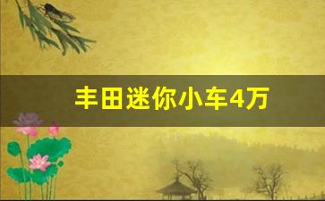 丰田迷你小车4万