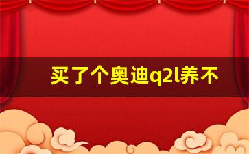 买了个奥迪q2l养不起,女人开奥迪q2代表什么