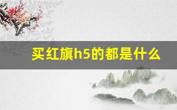 买红旗h5的都是什么人,买红旗h5要谨慎