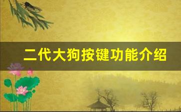 二代大狗按键功能介绍