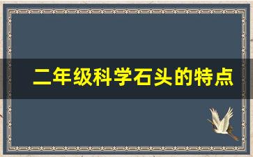 二年级科学石头的特点