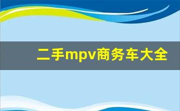 二手mpv商务车大全