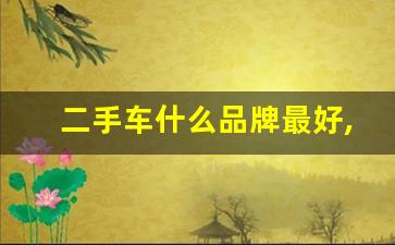 二手车什么品牌最好,什么二手车性价比高又有档次