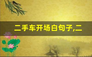 二手车开场白句子,二手车口号大全霸气十足