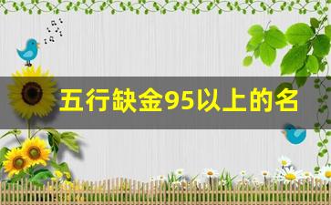 五行缺金95以上的名字