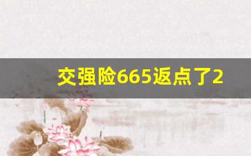 交强险665返点了200,交强险返点一般是多少