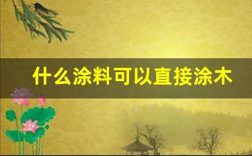 什么涂料可以直接涂木头上,水泥墙直接涂白用什么涂料