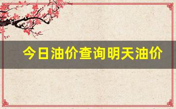 今日油价查询明天油价调整