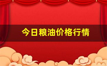 今日粮油价格行情