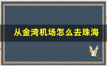 从金湾机场怎么去珠海站