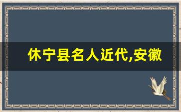 休宁县名人近代,安徽的现代名人