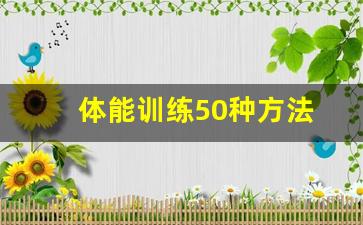 体能训练50种方法