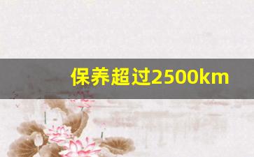 保养超过2500km会怎样,汽车保养可以超过多少公里