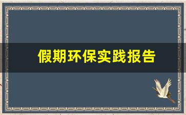 假期环保实践报告