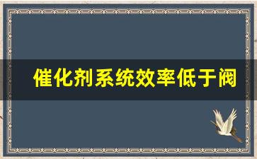 催化剂系统效率低于阀值缸组1,发动机催化剂效率过低