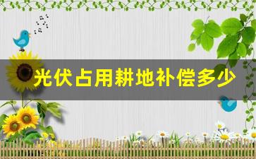 光伏占用耕地补偿多少钱一亩,光伏租地20年多少钱一亩