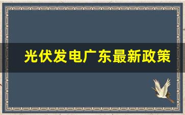 光伏发电广东最新政策2023年,普通光伏电站项目政策