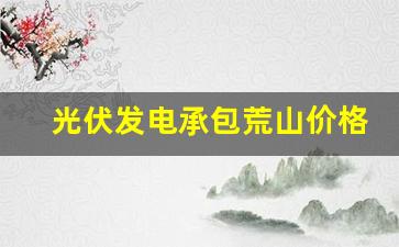 光伏发电承包荒山价格,10亩地光伏成本和收入