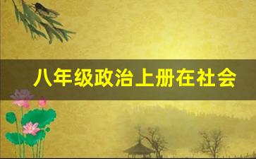 八年级政治上册在社会中成长