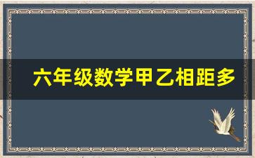 六年级数学甲乙相距多少千米,甲和乙分别从AB两地相向而行