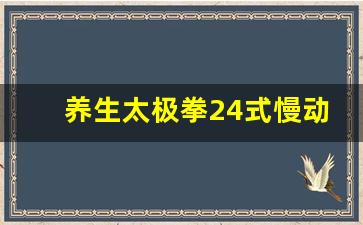 养生太极拳24式慢动作视频,陈氏24养生拳动作口诀