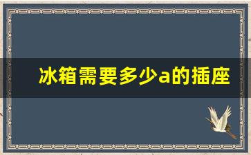 冰箱需要多少a的插座