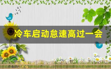 冷车启动怠速高过一会就正常,怠速多久降下来算正常