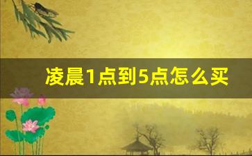 凌晨1点到5点怎么买火车票,火车票00:30是哪一天