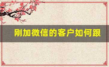 刚加微信的客户如何跟进,销售给客户群发短信