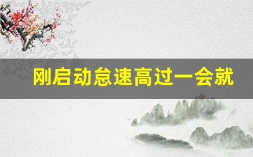 刚启动怠速高过一会就好了,怠速要五分钟才降下来正常不