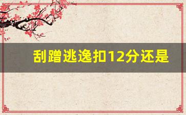 刮蹭逃逸扣12分还是6分,轻微肇事逃逸最少拘留几天