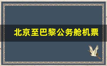 北京至巴黎公务舱机票价格