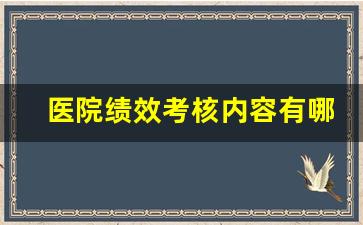 医院绩效考核内容有哪些