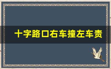 十字路口右车撞左车责任认定图