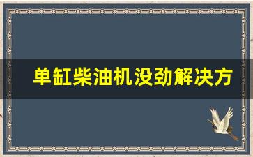 单缸柴油机没劲解决方法