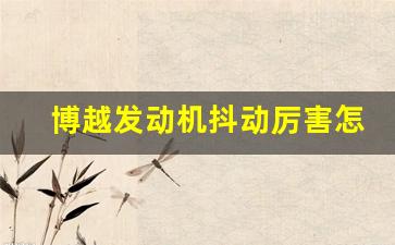 博越发动机抖动厉害怎么解决,博越40到60提速抖动的解决方法