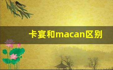 卡宴和macan区别