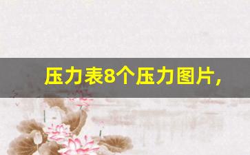 压力表8个压力图片,1MPa等于多少公斤压力