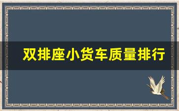 双排座小货车质量排行,小货车十大品牌