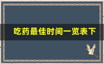 吃药最佳时间一览表下载