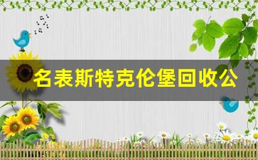 名表斯特克伦堡回收公司,手表一般去哪里鉴定