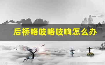 后桥咯吱咯吱响怎么办,汽车后桥异响有怎么样处理