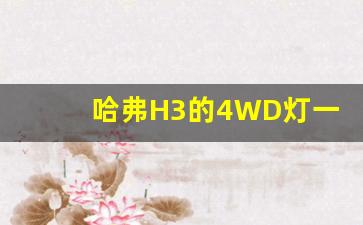 哈弗H3的4WD灯一直亮,长城哈弗H3四驱线路图