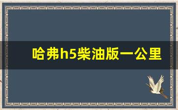 哈弗h5柴油版一公里多少钱,哈弗h5一公里几毛钱