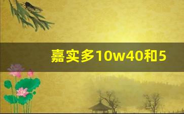 嘉实多10w40和5w40区别,嘉实多5w40和0w40区别