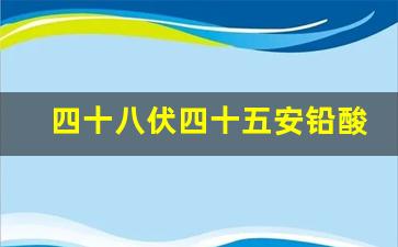 四十八伏四十五安铅酸电池多重