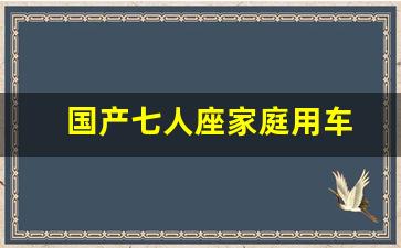 国产七人座家庭用车