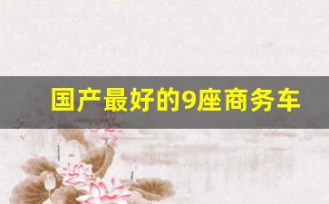 国产最好的9座商务车,9座以上商务车的车有哪些